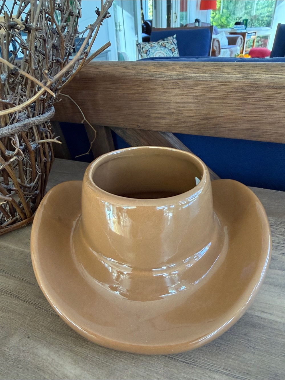 Cowboy hat planter